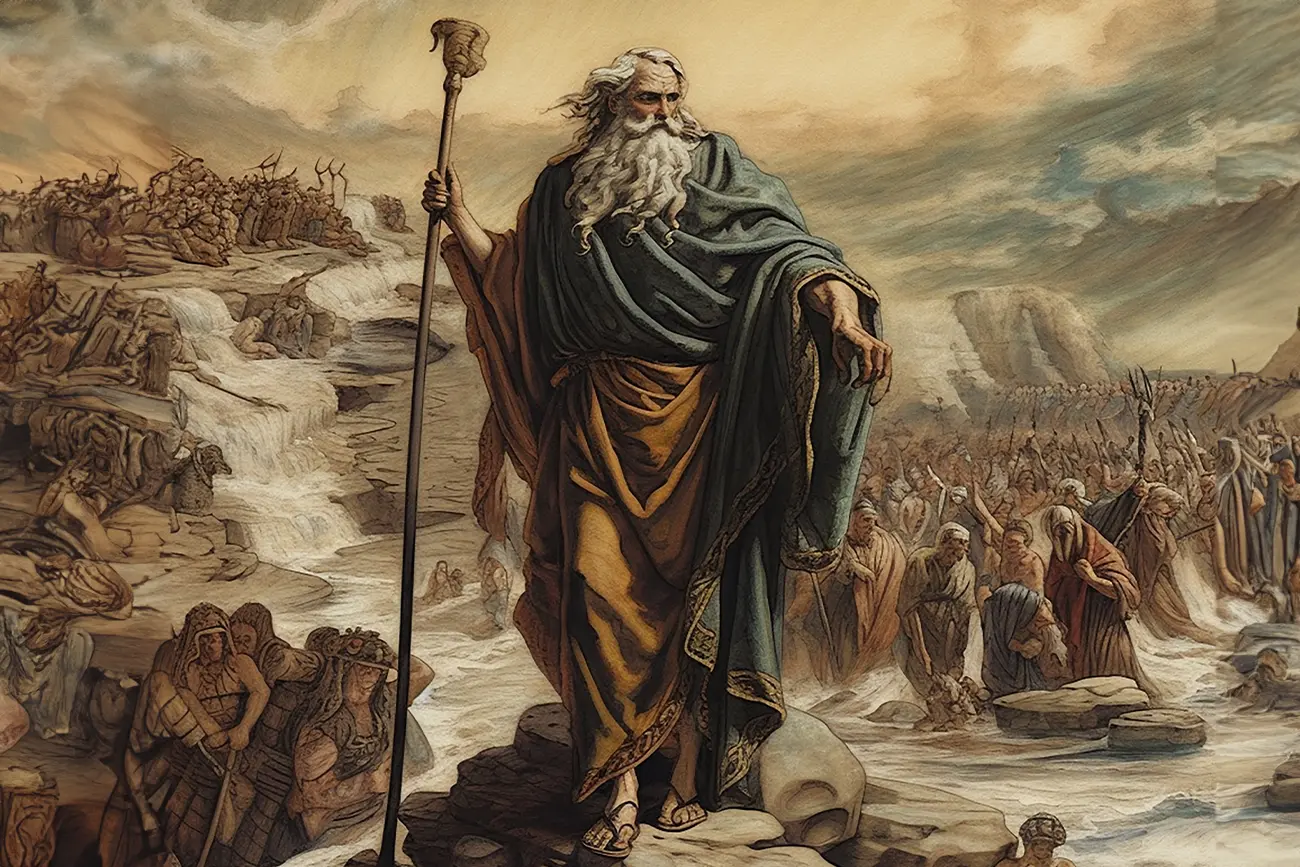 Moses leading the people of Israel. (Image: Adobe)